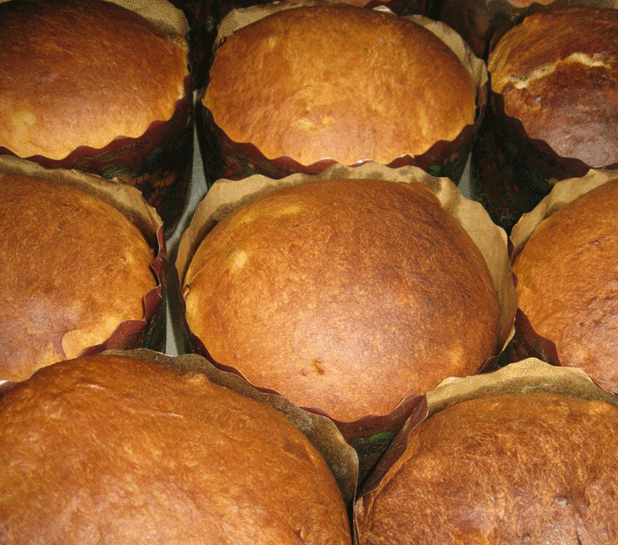 Использование куличных форм для выпечки хлеба и кексов.